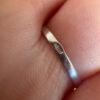 925 Sterling Silver Flower Ring with Lab Sapphire, Size K~L3