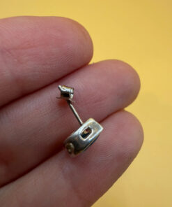 925 Sterling Silver Topaz Stud Earrings