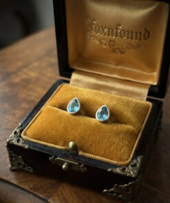 925 Sterling Silver Topaz Stud Earrings