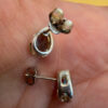 925 Sterling Silver Topaz Stud Earrings