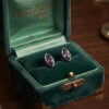 925 Sterling Silver Amethyst Stud Earrings