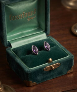 925 Sterling Silver Amethyst Stud Earrings