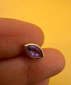 925 Sterling Silver Amethyst Stud Earrings