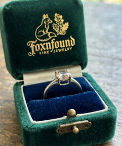 Vintage clear citrine sterling silver ring Uk size W