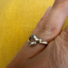 Soviet vintage 925 sterling silver ring 90s Uk size O (vv)