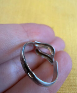 Soviet vintage 925 sterling silver ring 90s Uk size O (vv)