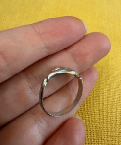 Soviet vintage 925 sterling silver ring 90s Uk size O (vv)