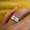Vintage sterling silver ring Uk size N (vv)