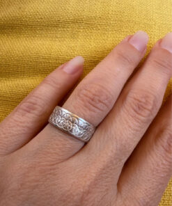 Vintage sterling silver ring Uk size N (vv)