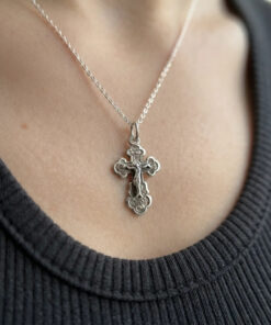 Sterling silver cross 1 cm Vv