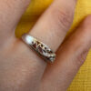 925 sterling silver vintage filigree ring, size O (vv)
