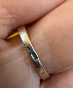 925 sterling silver vintage filigree ring, size O (vv)