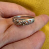 925 sterling silver vintage filigree ring, size O (vv)
