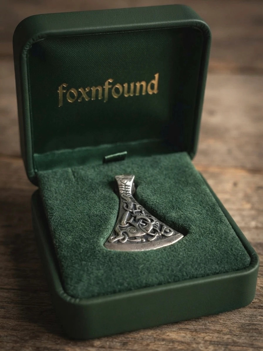 Mammen Axe Pendant sterling silver – Viking Norse Warrior Amulet v1