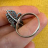 Vintage Soviet Ukrainian Sterling Silver Floral Filigree Ring, 925 Silver, Size R (v1)