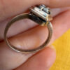 Soviet Era golden plated Sterling Silver 925 Ring Vintage Baltic Treasure ,Size O 1/2 (v1)