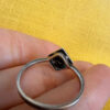 Soviet Era golden plated Sterling Silver 925 Ring Vintage Baltic Treasure ,Size O 1/2 (v1)