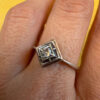 Soviet Era golden plated Sterling Silver 925 Ring Vintage Baltic Treasure ,Size O 1/2 (v1)