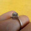 Soviet Era golden plated Sterling Silver 925 Ring Vintage Baltic Treasure ,Size O 1/2 (v1)