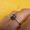 Soviet Era golden plated Sterling Silver 925 Ring Vintage Baltic Treasure ,Size O 1/2 (v1)