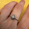 Soviet Era golden plated Sterling Silver 925 Ring Vintage Baltic Treasure ,Size O 1/2 (v1)
