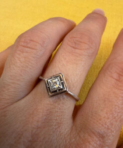 Soviet Era golden plated Sterling Silver 925 Ring Vintage Baltic Treasure ,Size O 1/2 (v1)