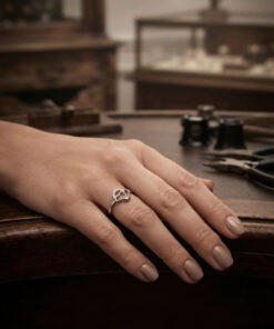 Moonlit Cloud Ring, Sterling Silver 925, Size N(v1)