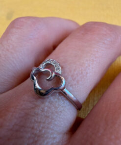 Moonlit Cloud Ring, Sterling Silver 925, Size N(v1)