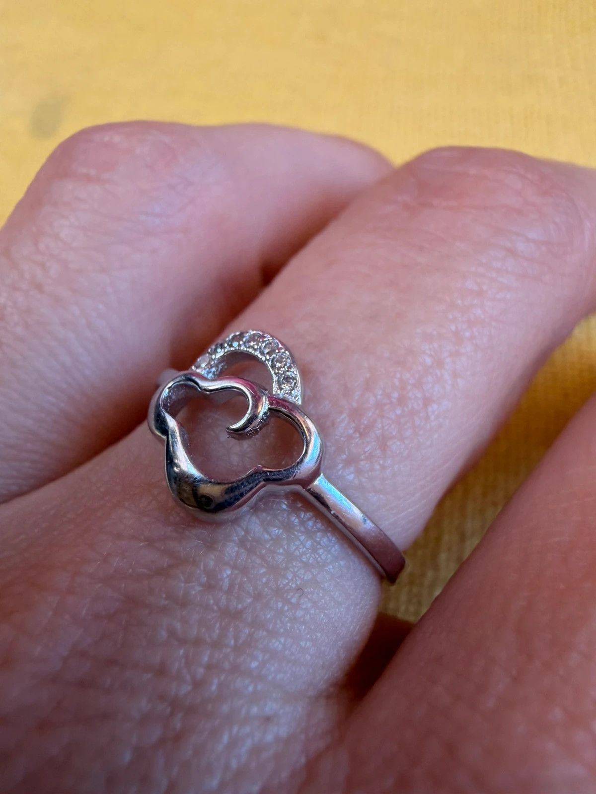 Moonlit Cloud Ring, Sterling Silver 925, Size N(v1)
