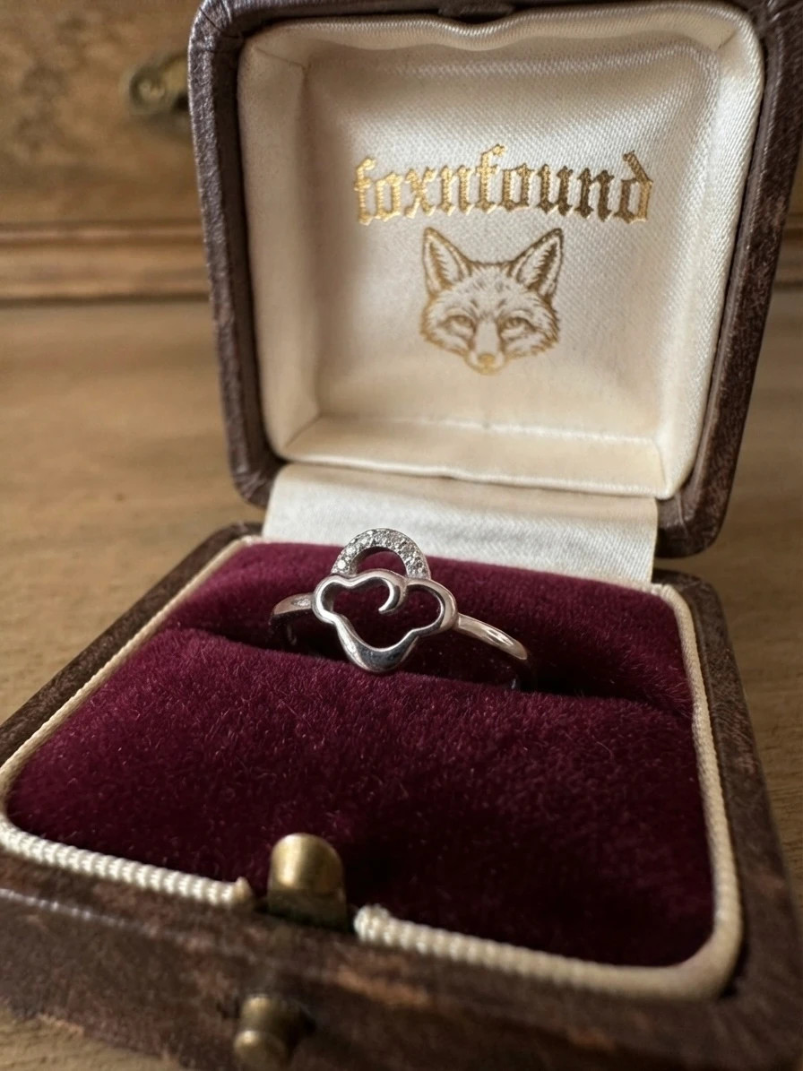Moonlit Cloud Ring, Sterling Silver 925, Size N(v1)
