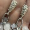 Natural Milky Quartz Beaded Silver
Earrings