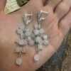 Natural Milky Quartz Beaded Silver
Earrings