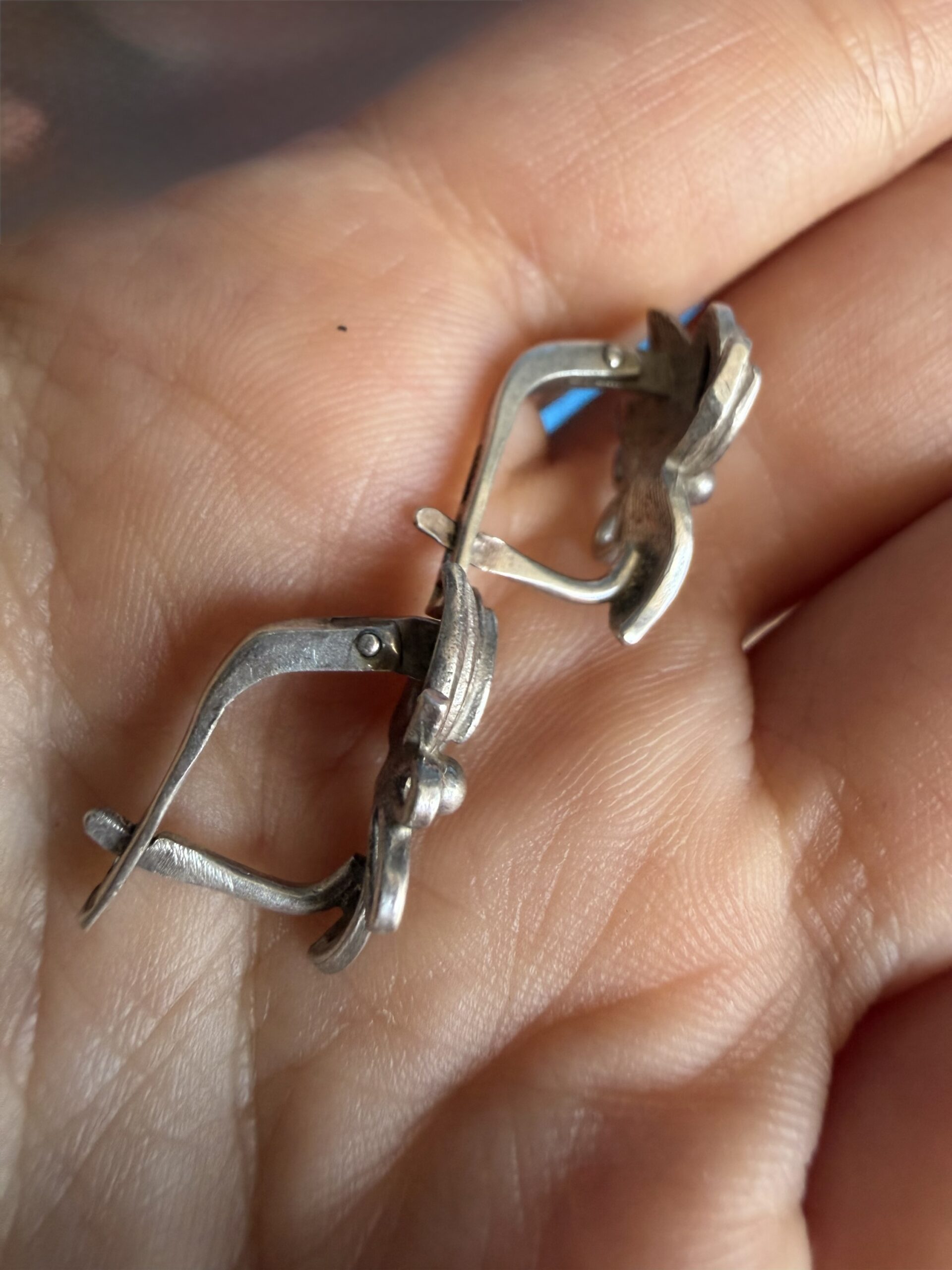 Vintage Soviet Union 925 Sterling Silver Earrings ~200