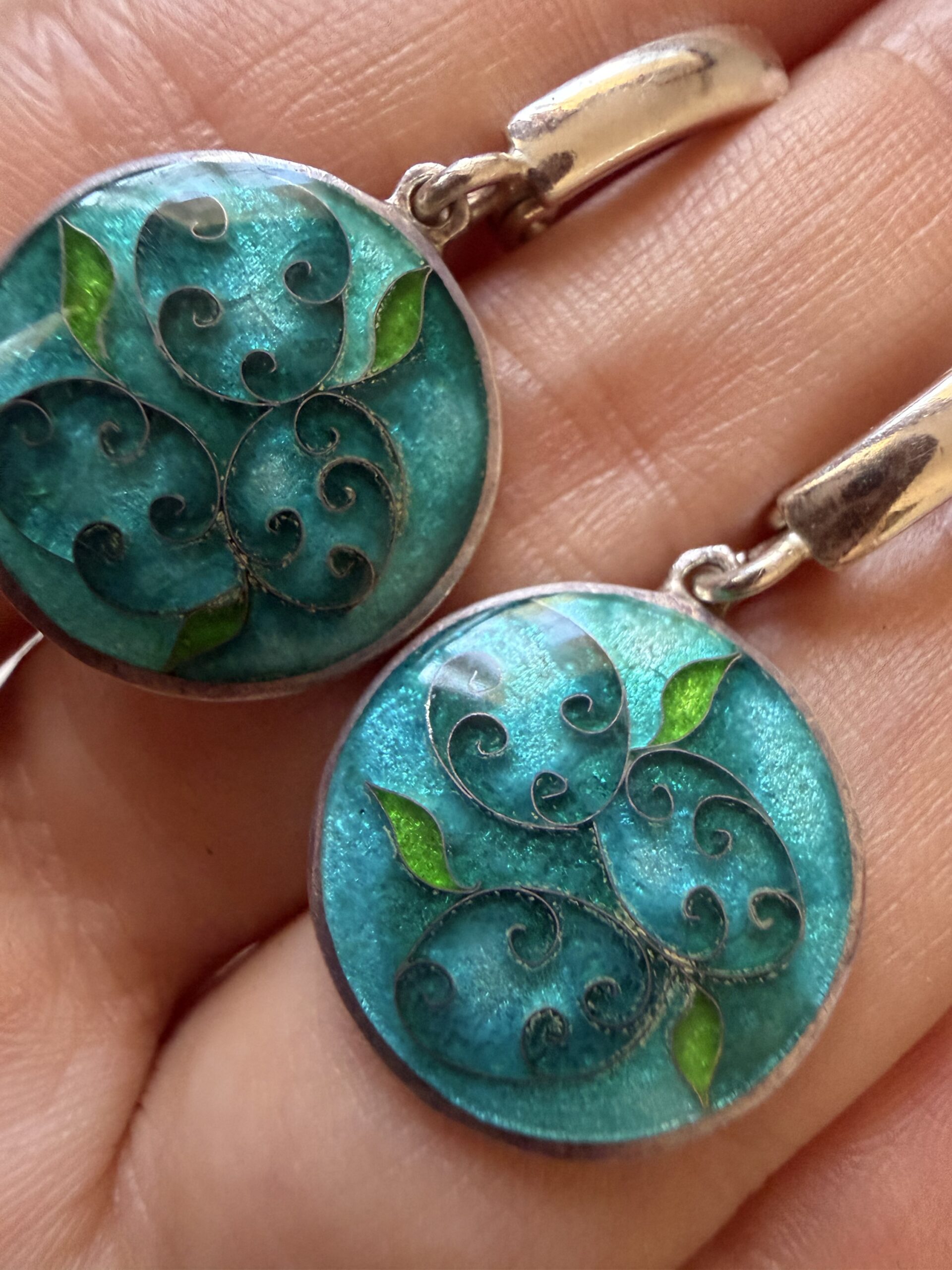Handcrafted Georgian sterling Silver Minankari Earrings ~200