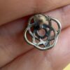 Vintage stud sterling silver 925 earrings with amethyst ~ 206
