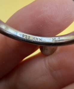 Hans Henrik Nygaard Spinning Ring – Danish Modernist Sterling Silver 925 Ring with Diamond – UK N½ / US 6¾~206