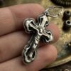 Vintage 925 Sterling Silver Russian Orthodox Crucifix Cross Pendant ~31