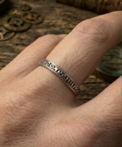 Vintage «Save and Protect" 925 Sterling Silver Protective Ring — Size R (US 8.75–9)~31