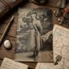 Antique WWI Era Russian Soldier Real Photo Postcard c.1914–1920 Papakha Shashka