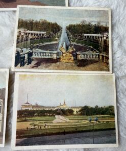 5 Vintage Soviet USSR Postcards Leningrad 1952 St Isaac's Peterhof Hermitage
