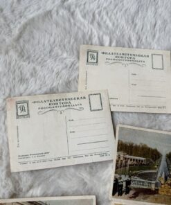 5 Vintage Soviet USSR Postcards Leningrad 1952 St Isaac's Peterhof Hermitage