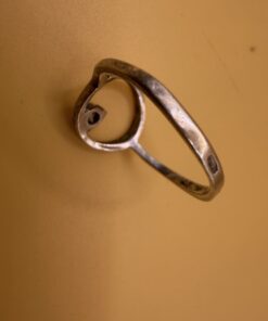 Vintage 1990s Silver Ring, Ukraine — Geometric Modernist Minimalist Design, Size M~209