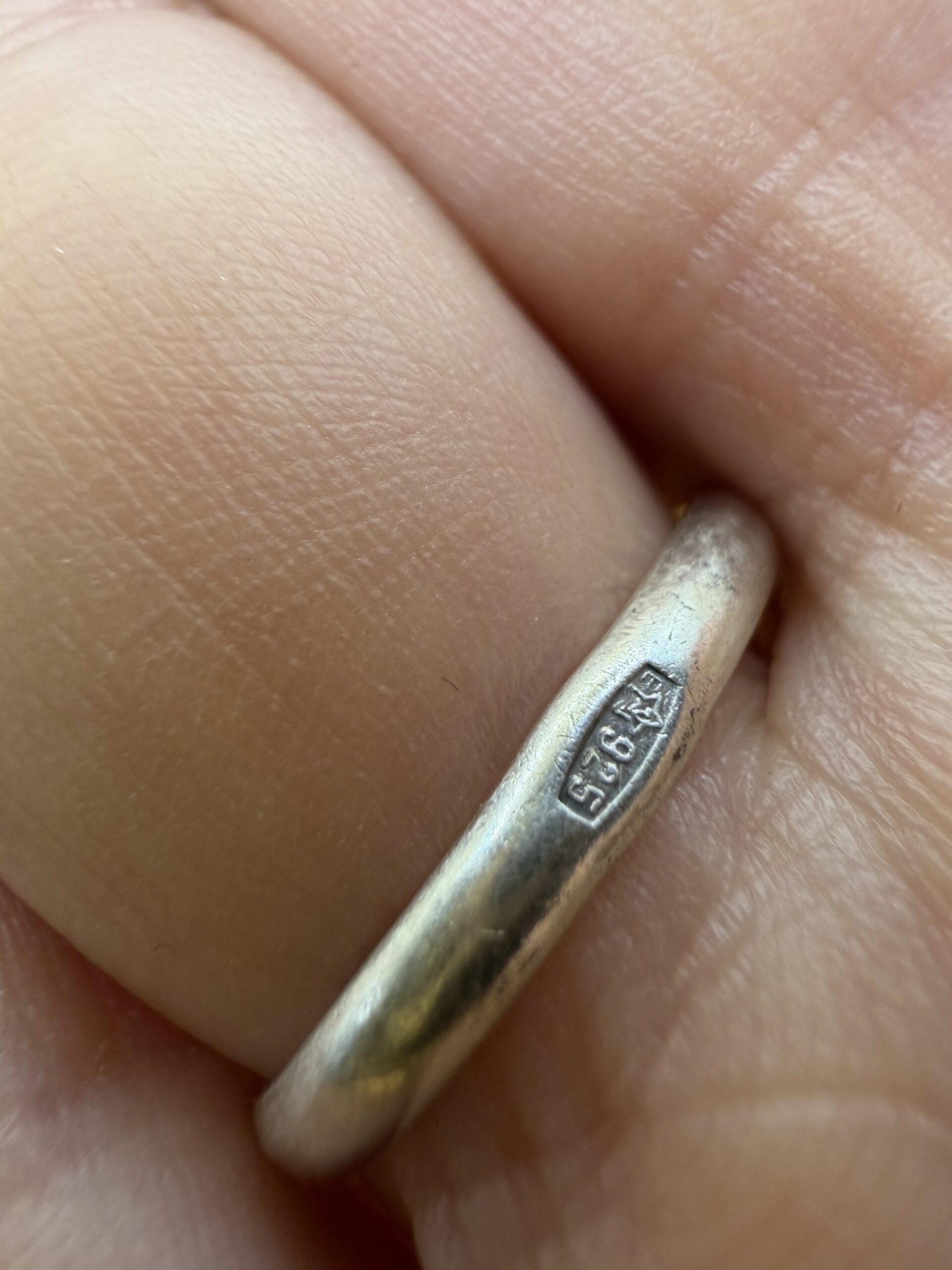 Vintage Soviet 925 Silver Ring — Size M~209 image 5
