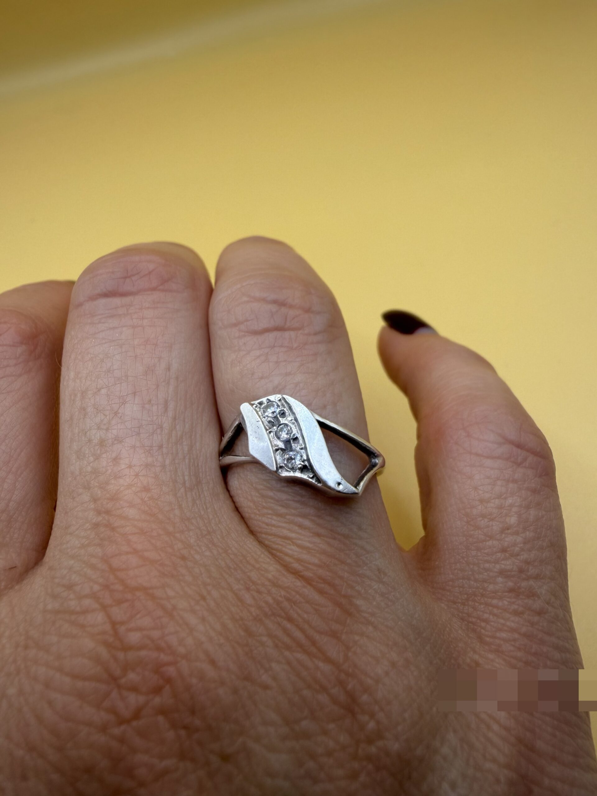 Vintage Soviet Ring, 1990s, size L,Sterling Silver 925~209 image 6