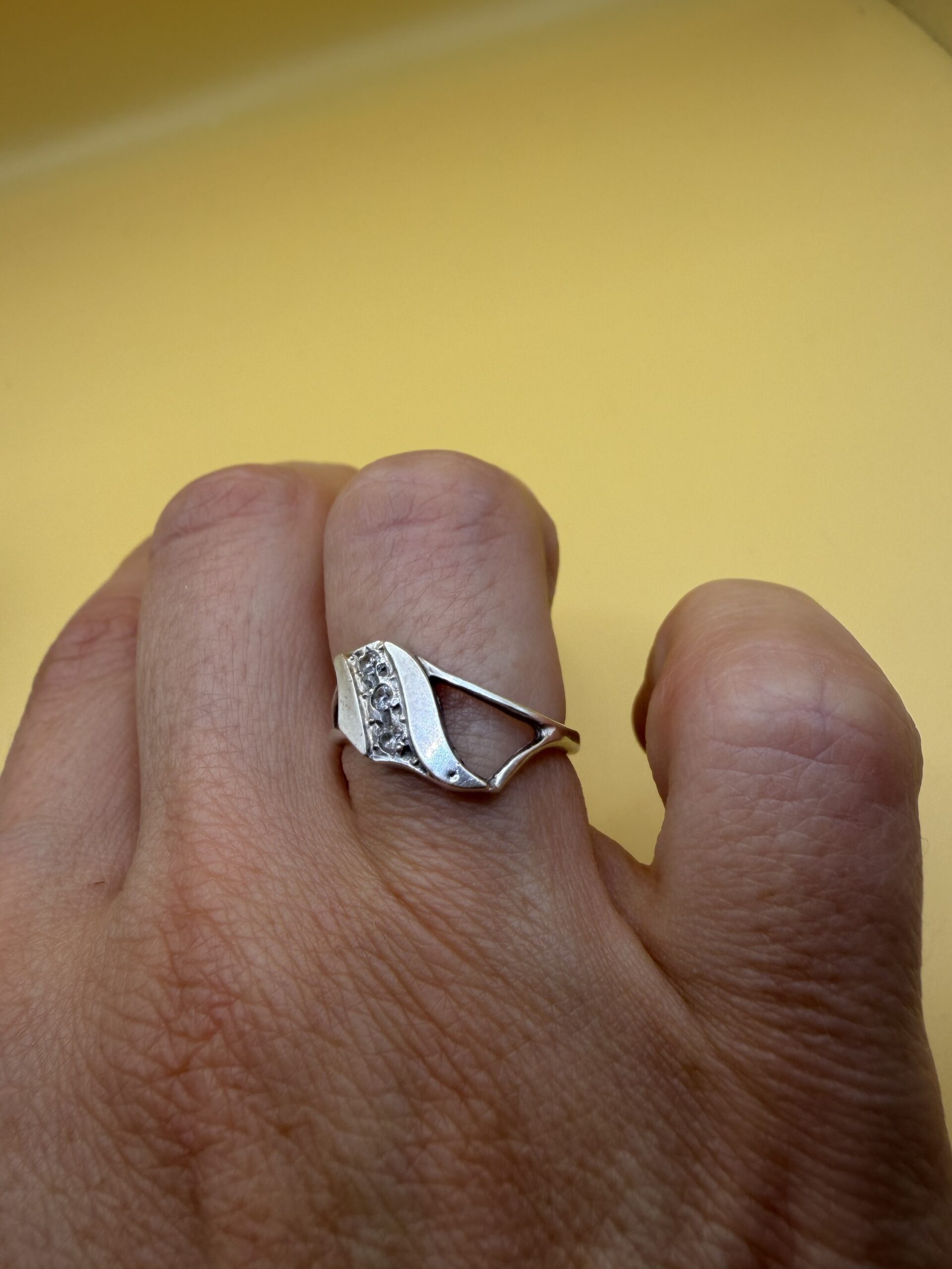 Vintage Soviet Ring, 1990s, size L,Sterling Silver 925~209 image 5