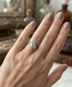 Vintage Soviet Ring, 1990s, Sterling Silver 925~209