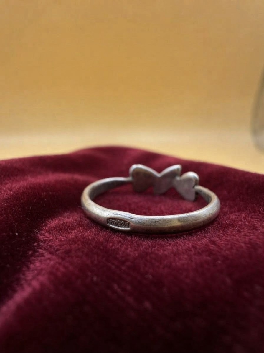 Vintage Soviet 925 Silver Ring — Size M~209 image 2