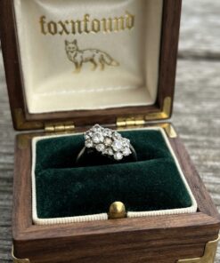 Vintage 1960s Natural White Zircon Sterling Silver Ring – Size O~209