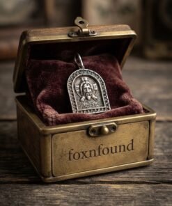 Eastern Orthodox Silver Icon Pendant — Holy Face of Christ (Mandylion), Prayer Reverse~209