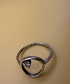 Vintage 1990s Silver Ring, Ukraine — Geometric Modernist Minimalist Design, Size M~209